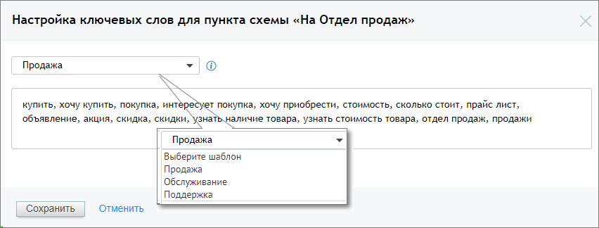 Настройка тематик
